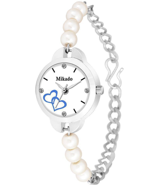 Mikado - White Stainless Steel Analog Womens Watch