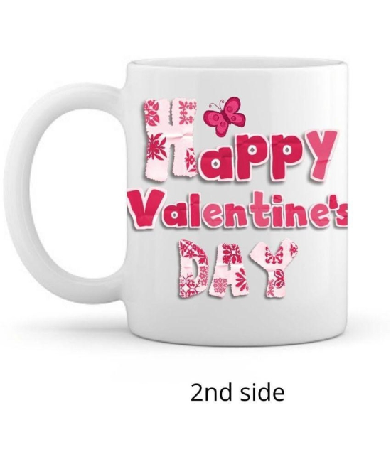 thriftkart Ceramic mug 2 Valentine DESIGN IN 1 Ceramic mug Valentine Mugs - Pack of 1