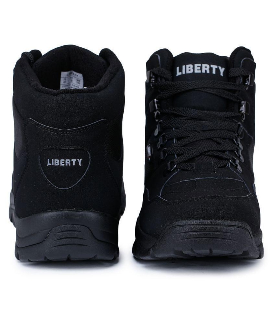 Liberty High Ankle Black Safety Shoes - 8