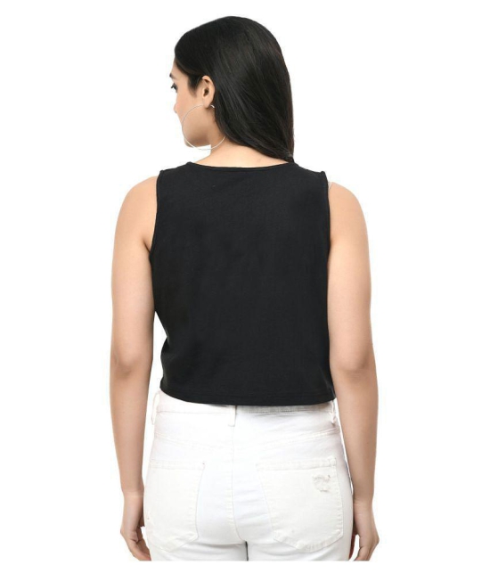 SAAKAA - Black Viscose Women's Crop Top ( Pack of 1 ) - M