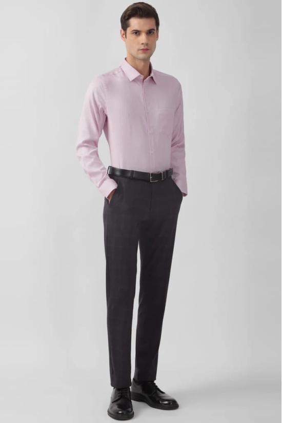 Men Pink Slim Fit Formal Full Sleeves Formal Shirt