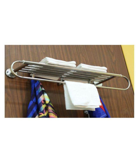 KRINZA FOLDING TOWEL RACK WITH HOOKS 24 INC Stainless Steel Towel Rack