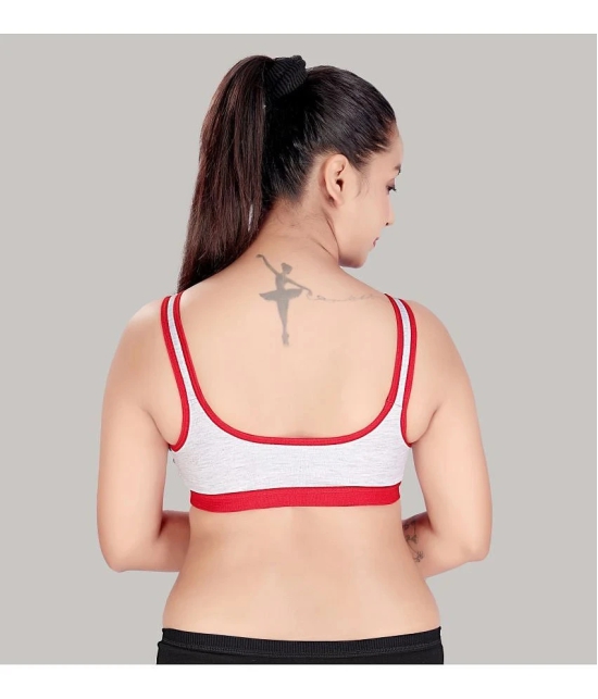 HAYA Red Cotton Non Padded Womens Everyday Bra ( Pack of 1 ) - None