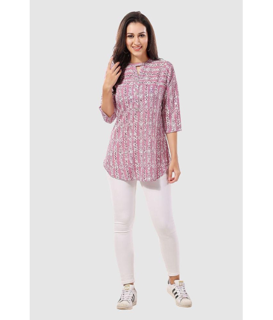 Meher Impex - Pink Crepe Women's A-Line Top ( Pack of 1 ) - None