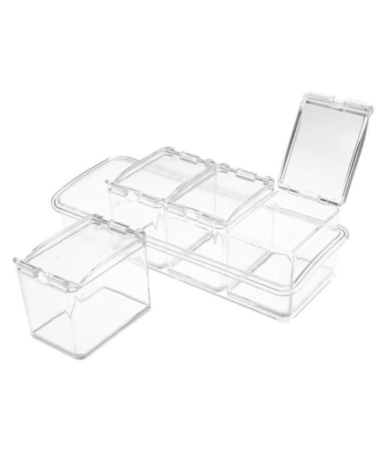 ND BROTHERS Crystal Spice Box Acrylic Spice Container Set of 1 200 mL - Transparent