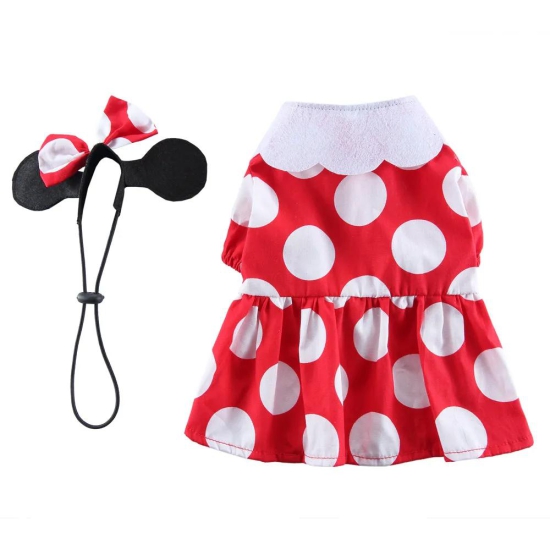 Dog Clothes| Pet Minnie Mouse Dress Costume | Sizes and Colours Available| Claws N Paws-XS