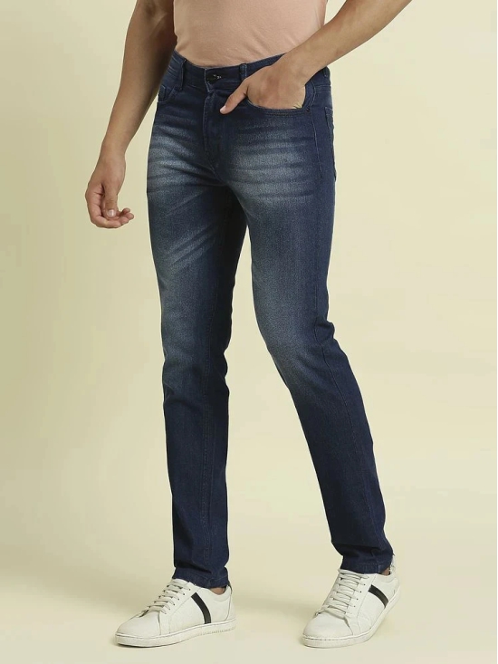 HJ HASASI - Blue Cotton Blend Slim Fit Mens Jeans ( Pack of 1 ) - None