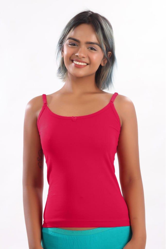 Women Hug Blossom Slip Camisole  M.Pink