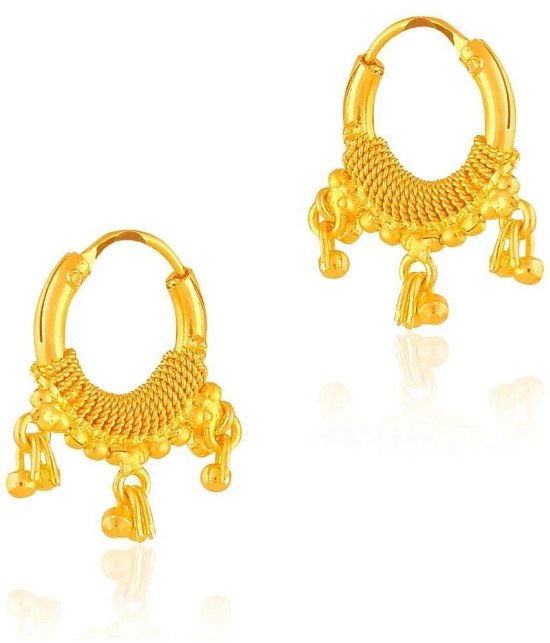 LUV FASHION Golden Bali Earrings ( Pack of 1 ) - Golden