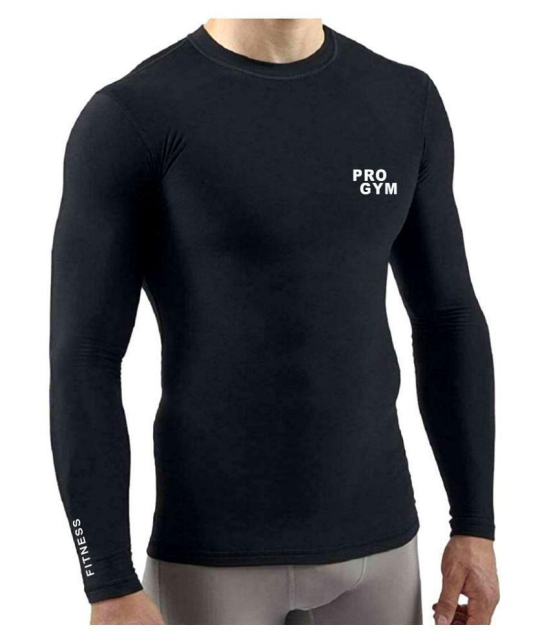 Pro Gym Unisex 100% Polyester Compression T-Shirt Gym and Sports Wear T-Shirt for Men | Body fit Skinny T-Shirt - S