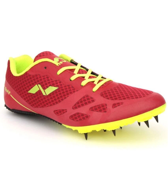 Nivia Running Spikes  Red Hiking Shoes - 5