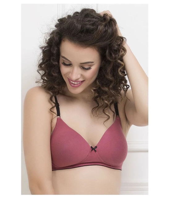 Clovia Cotton T-Shirt Bra - Pink - 34D