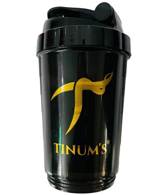 TINUMS Plastic Black 500 mL Sipper,Shaker,Bottle ( Pack of 1 ) - Black