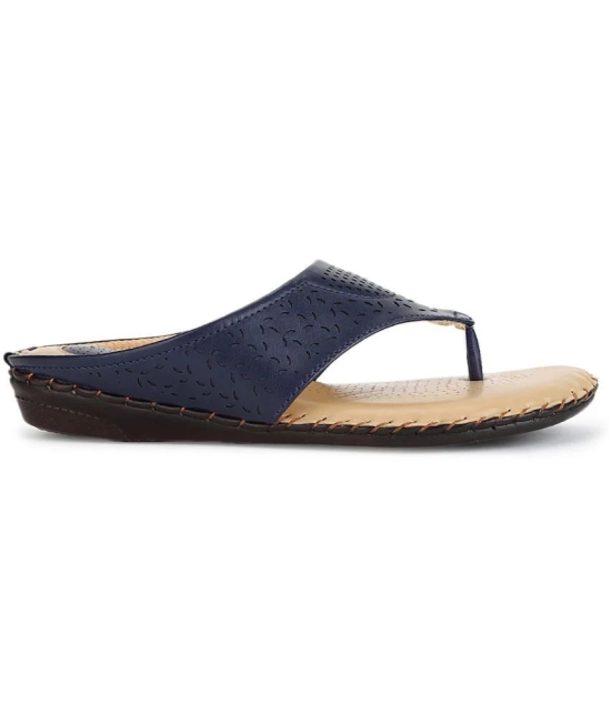 ORTHO JOY - Navy Blue Womens Flats - None