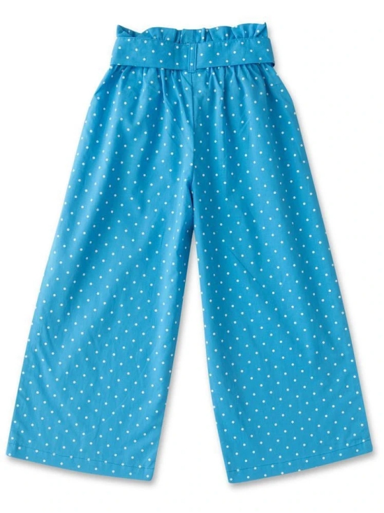 JusCubs Girls Cotton Olders Graphic Printed Pallazzos - Blue (Pack of 1) - None