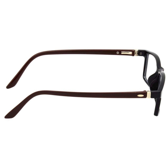 Hrinkar Rectangle Computer Glasses with Anti-Glare and Blue Ray Cut Lenses for Office, Gaming, Online Classes and Mobile/Computer Eye Protection Brown and Black Frame for Men & Women