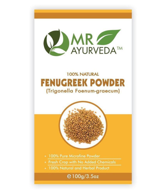 MR Ayurveda 100% Pure Fenugreek Powder and Bhringraj Powder Hair Scalp Treatment 200 g Pack of 2