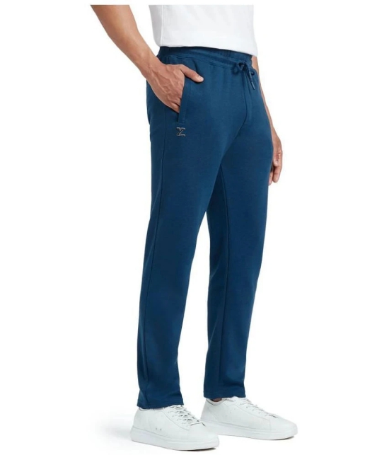 XYXX Blue Cotton Plain Trackpants Single - XL