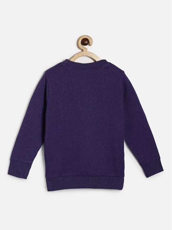 Miniklub Girls Round Neck Full Sleeve Knit Sweat Shirt (Purple Color) - None