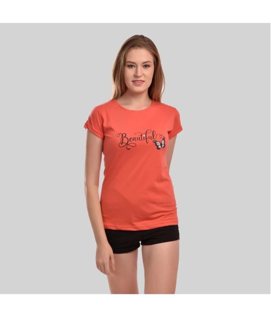 Elina Peach Cotton Tees - Single - None