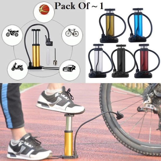 Bike Pump Mini Bike Floor Pump Foot Activated Bicycle Air Pump and Aluminum