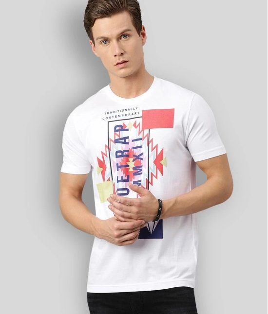 Huetrap - White Cotton Regular Fit Mens T-Shirt ( Pack of 1 ) - None