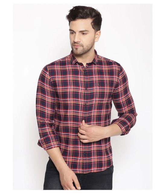 Showoff Cotton Blend Navy Shirt - None