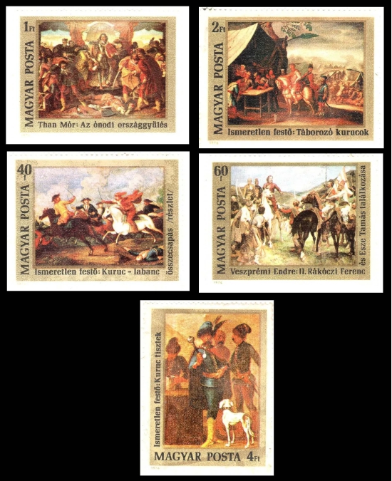 Hungary Set Of 5 Postage Stamps