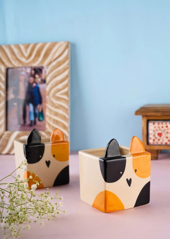 Cute Kitty Desk Planter