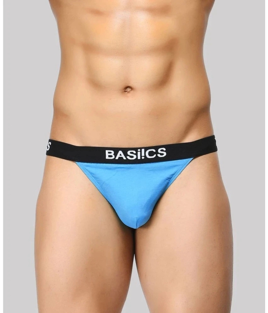 BASIICS By La Intimo - Blue BCSTH01 Spandex Mens Thongs ( Pack of 1 ) - None