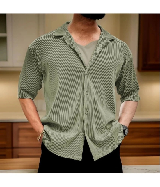 clafoutis Cotton Blend Regular Fit Solids 3/4th Sleeves Mens Casual Shirt - Teal ( Pack of 1 ) - None