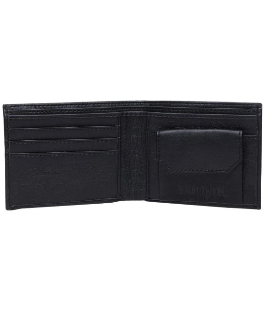 samtroh - Black PU Mens Regular Wallet ( Pack of 1 ) - Black