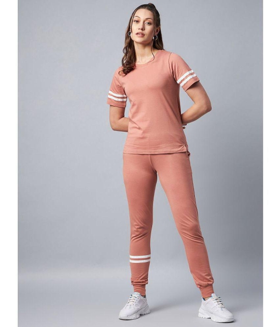 StyleStone Pink Cotton Stripes Tracksuit - Single - None