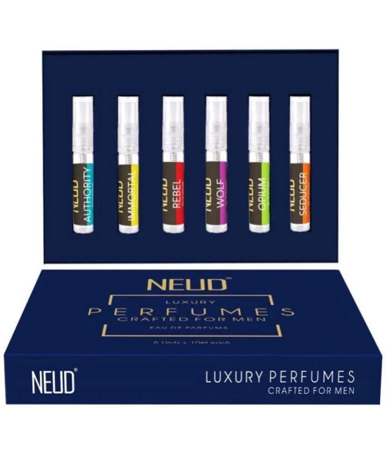 NEUD Luxury Perfumes for Men - 2 Packs (6 Vials x 10ml Each)