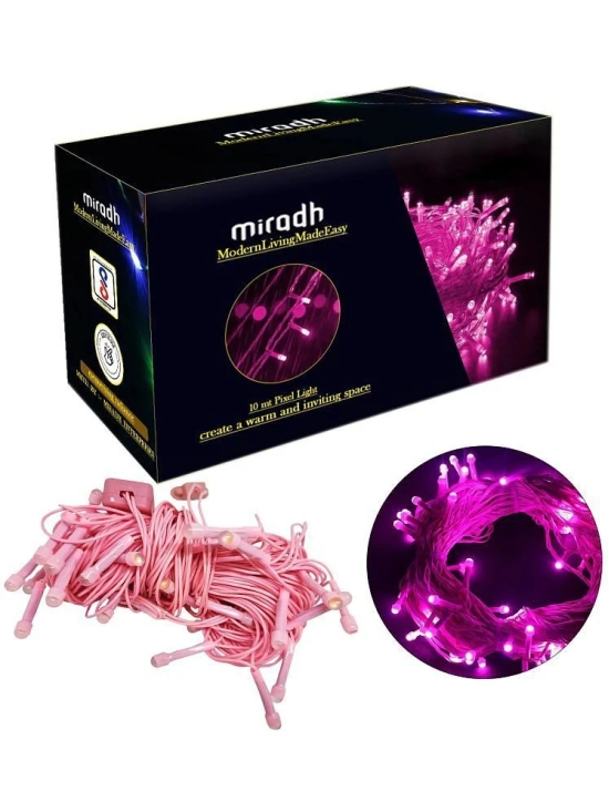 MIRADH Pink 10 Mtr String Light ( Pack of 1 ) - Pink