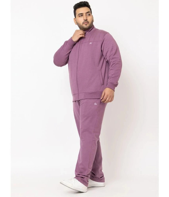 YHA - Mauve Fleece Regular Fit Mens Tracksuit ( Pack of 1 ) - None