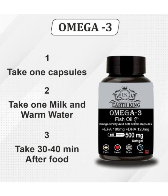 EARTH KING Omega 3 Fish Oil Capsule for Men & Women (Pack of 1)