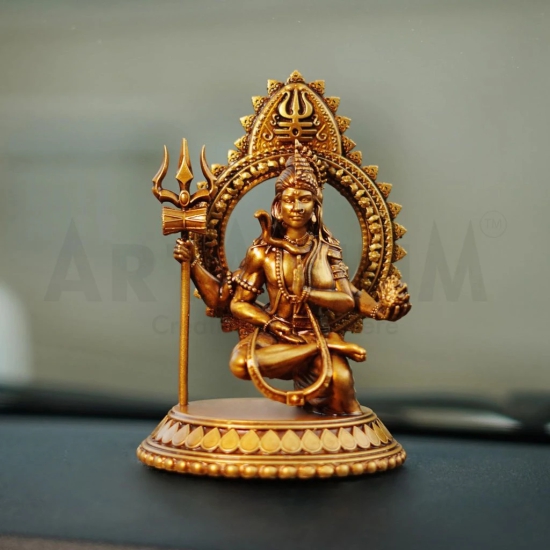 Artarium Car Dashboard Resin Ardhanarishvara Idol Home Decor Item |3D Printed ABS Material | Ardhanarishvara Murti Statue for Gift (Pack-1) Height 3.93 inch