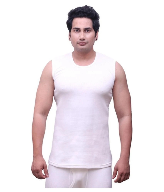 Selfcare - White Cotton Mens Thermal Tops ( Pack of 1 ) - XS