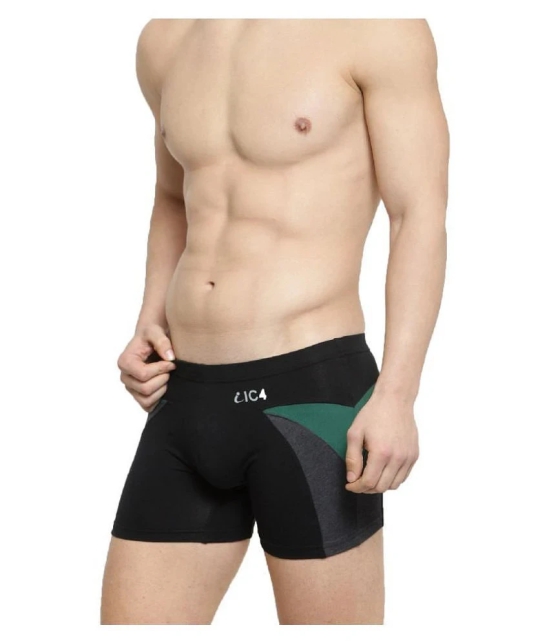 IC4 - Black Cotton Blend Mens Trunks ( Pack of 2 ) - S