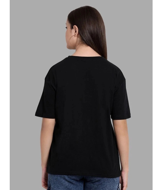 Leotude Black Polyester Oversized Womens T-Shirt ( Pack of 1 ) - None