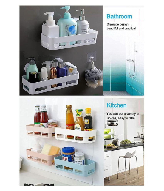 Multipurpose ABS Plastic Strong Adhesive Kitchen & Bathroom Wall Shelf // Storag - Soap Dish