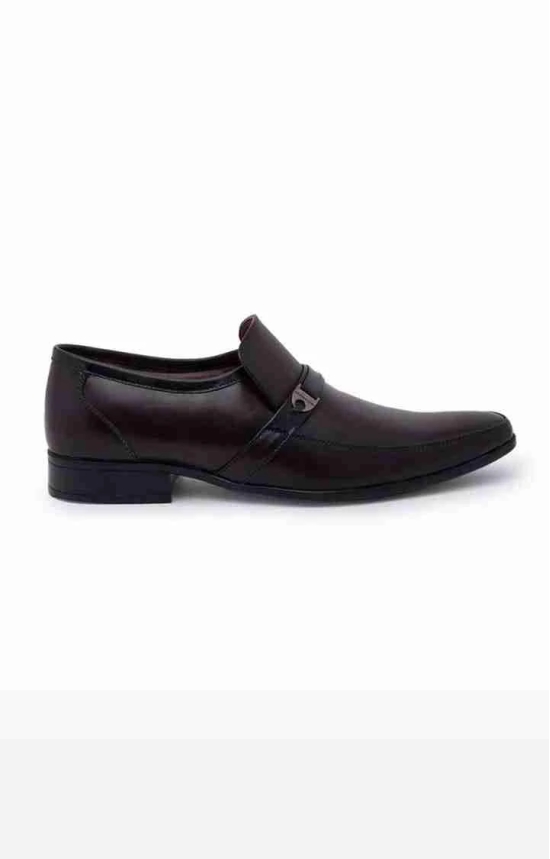 Men's Maroon Leather Formal Slip-ons