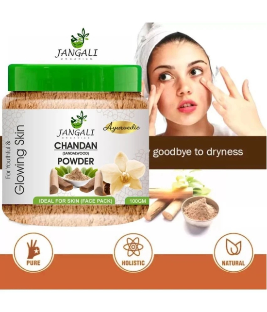 PURE Jangali ORGANICS Sandalwood Powder (Chandan powder) for Face Pack & Skin 100GM