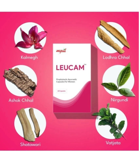 Mpil Wellness Leucam Capsule For PCOD & PCOSAyurvedic Supplement For Women60 Cap15 Days