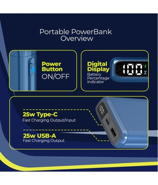 Bell 20000 -mAh 22.5W Li-Polymer Power Bank - Blue