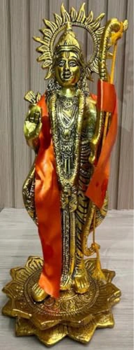 Aarna Creations Hand Crafted Metal Ram Idol| Sacred Ram Murti| Antique and Beautiful Ram Idol