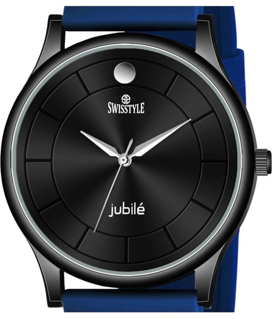 Swisstyle Blue Silicon Analog Mens Watch