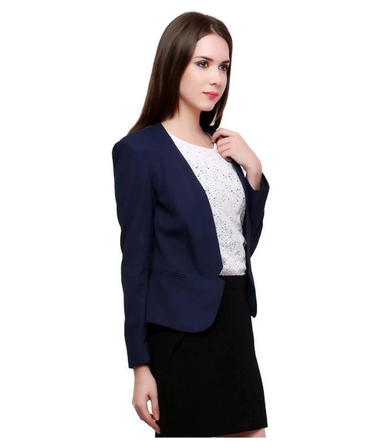 Pannkh Polyester Blend Summer Blazers - Blue Single - M