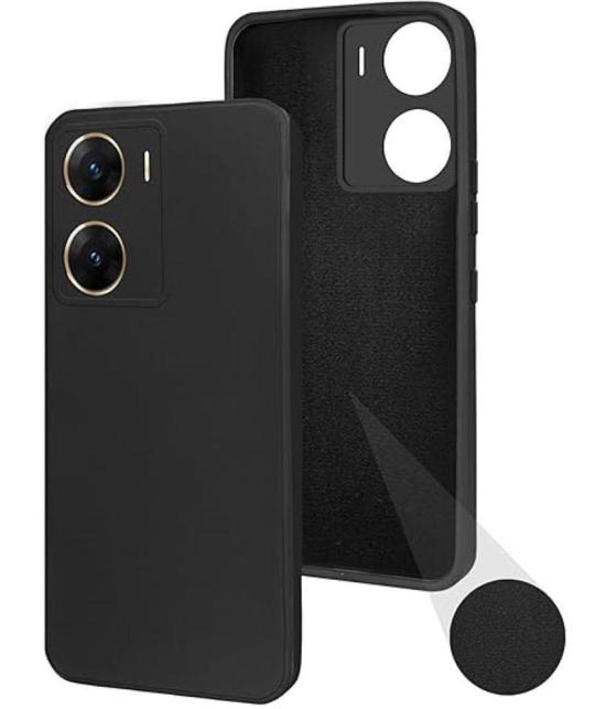 Case Vault Covers Silicon Soft cases Compatible For Silicon Vivo V29e ( Pack of 1 ) - Black